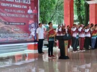 Bupati Minut Joune Ganda melepas 455 atlet untuk Porprov XII Sulut dan menargetkan Minut mempertahankan posisi Juara Umum Kedua dengan dukungan penuh OPD dan kesiapan kontingen.